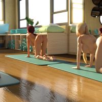 Clare3Dx - Irisa, Talia & Sophie: Yoga Instructor - 004b