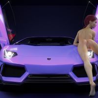 Clare3Dx - Talia: Hot Lamborghini Babe - 001a