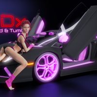 Clare3Dx - Talia: Sexy Lamborghini Babe SFW - 004a
